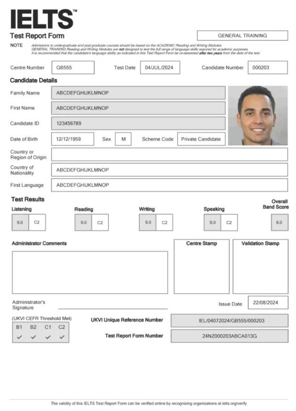 example-of-ielts-test-report-form IELTS Certificate for Sale